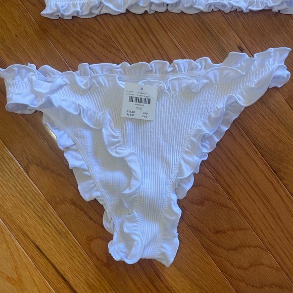 Anthropologie NWT White Ruffle Pajama Set - Picture 4 of 4